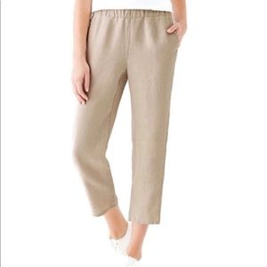 J. Jill Love Linen Khaki Pull on Pants